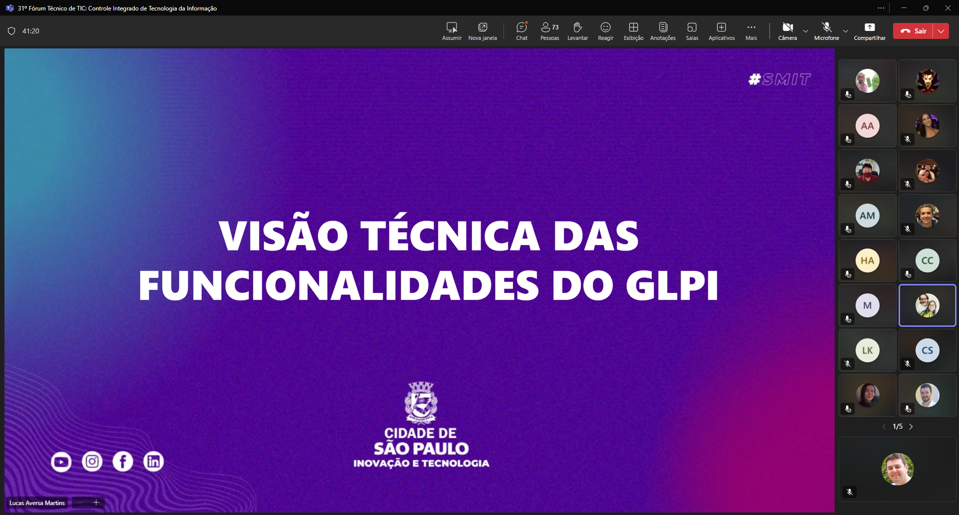 31º Fórum Técnico de TIC_ Controle Integrado de Tecnologia da Informação _ Microsoft Teams 10_12_2024 14_31_37