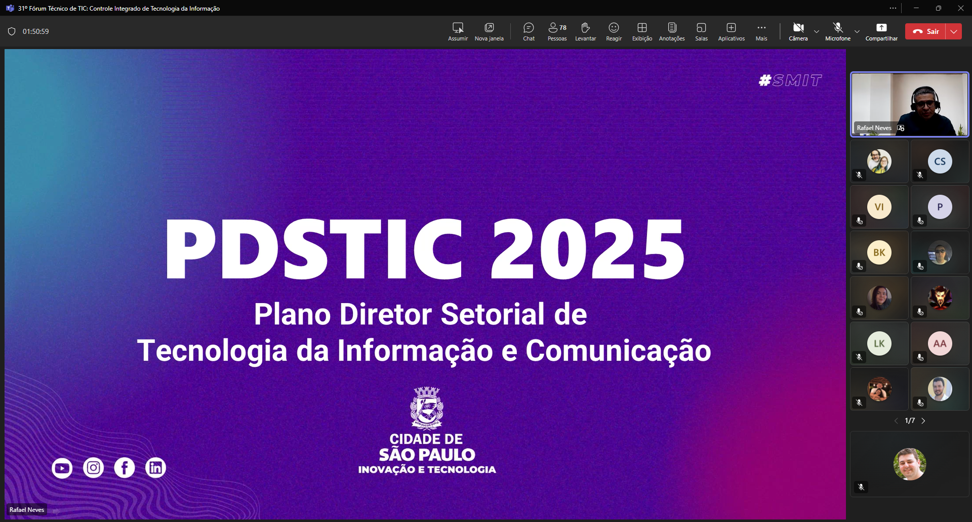 31º Fórum Técnico de TIC_ Controle Integrado de Tecnologia da Informação _ Microsoft Teams 10_12_2024 15_41_16